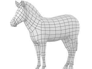 Zebra Animal Base Mesh 3Dモデル