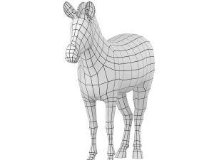 Zebra Animal Base Mesh 3Dモデル