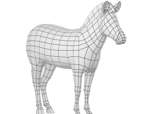 Zebra Animal Base Mesh 3Dモデル