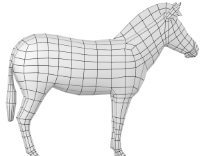 Zebra Animal Base Mesh 3Dモデル