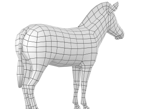 Zebra Animal Base Mesh 3Dモデル