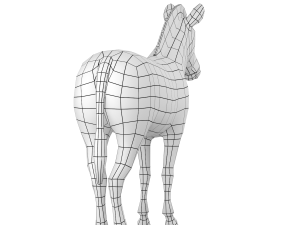 Zebra Animal Base Mesh 3Dモデル