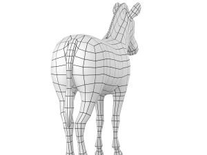 Maglia di base animale zebra Modello 3D