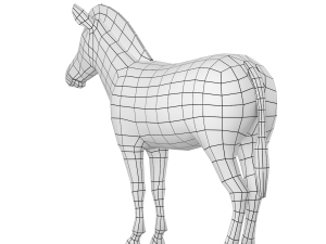 Zebra Animal Base Mesh 3Dモデル
