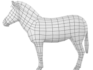 Maglia di base animale zebra Modello 3D