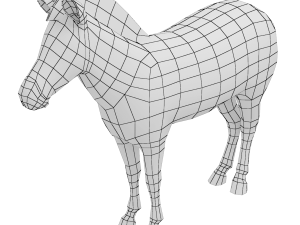 Zebra Animal Base Mesh 3Dモデル
