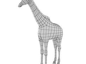 Giraffe Animal Base Mesh 3D Model