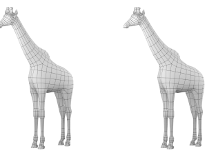 Giraffe Animal Base Mesh Modello 3D
