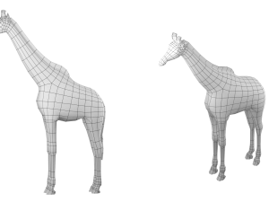 Giraffe Animal Base Mesh Modello 3D