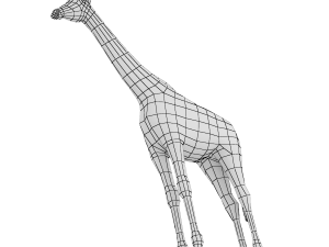 Giraffe Animal Base Mesh Modello 3D