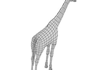 Giraffe Animal Base Mesh Modello 3D