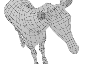 Giraffe Animal Base Mesh Modello 3D