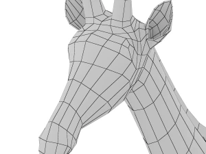 Giraffe Animal Base Mesh 3D Model