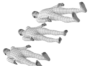 Natural Male and Female in Rest Pose Base Mesh 3D Model