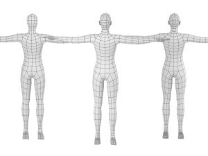Natural Female on Toes in T-Pose Base Mesh Modelo 3D