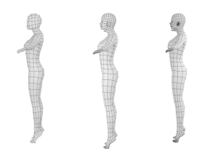 Natural Female on Toes in T-Pose Base Mesh Modelo 3D