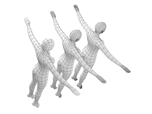 Natural Female on Toes in T-Pose Base Mesh Modelo 3D
