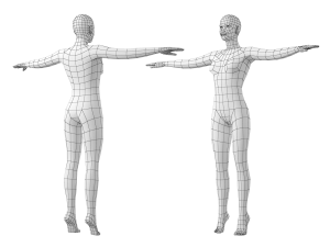 Natural Female on Toes in T-Pose Base Mesh Modelo 3D