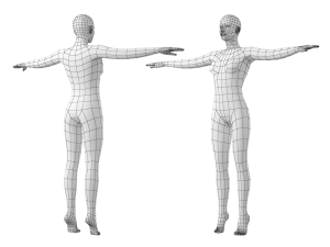 Natural Female on Toes in T-Pose Base Mesh Modelo 3D