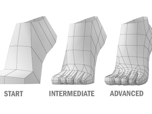 Natural Female on Toes in T-Pose Base Mesh Modelo 3D
