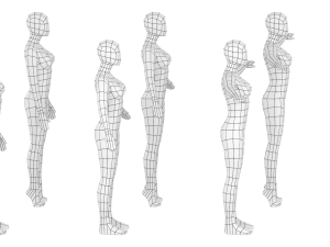 Natural Female In 6 Modeling Poses COLLECTION 3D-Modell