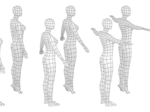 Natural Female In 6 Modeling Poses COLLECTION 3D-Modell