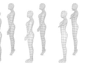 Natural Female In 6 Modeling Poses COLLECTION 3D-Modell