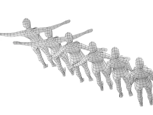 6 Modellik Pozunda Doğal Kadın KOLEKSİYONU 3D Model