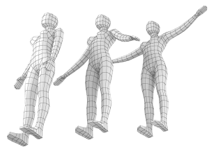 Natural Female In 6 Modeling Poses COLLECTION 3D-Modell