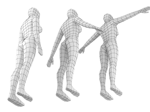 Natural Female In 6 Modeling Poses COLLECTION 3D-Modell