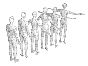 Natural Female In 6 Modeling Poses COLLECTION 3D-Modell