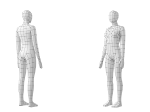 Natural Female In 6 Modeling Poses COLLECTION 3D-Modell