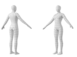 Natural Female In 6 Modeling Poses COLLECTION 3D-Modell