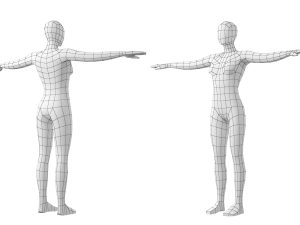 Natural Female In 6 Modeling Poses COLLECTION 3D-Modell