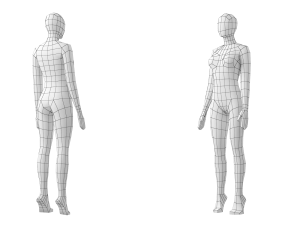 Natural Female In 6 Modeling Poses COLLECTION 3D-Modell