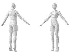 Natural Female In 6 Modeling Poses COLLECTION 3D-Modell