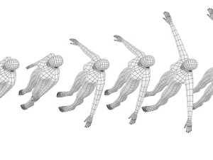 Mujer natural en 6 poses de modelado COLECCI&Oacute;N Modelo 3D