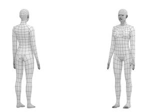 Mujer natural en 6 poses de modelado COLECCI&Oacute;N Modelo 3D