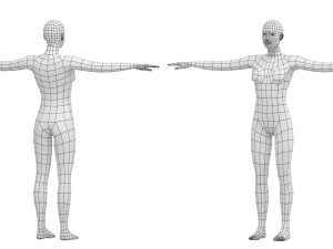 Natural Female In 6 Modeling Poses COLLECTION 3D Модель