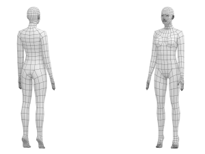 Natural Female In 6 Modeling Poses COLLECTION 3D Модель