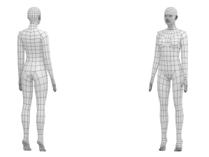 Mujer natural en 6 poses de modelado COLECCI&Oacute;N Modelo 3D