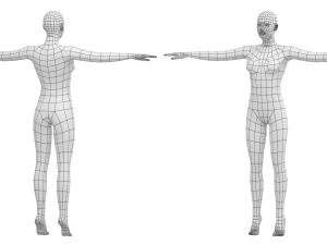 Natural Female In 6 Modeling Poses COLLECTION 3D Модель