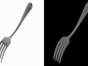 Salad Fork Classic Cutlery 3D Модель