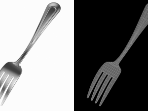 Salad Fork Classic Cutlery 3D Модель
