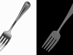 Salad Fork Classic Cutlery 3D Модель