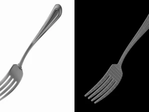 Posate Classiche Forchetta Insalata Modello 3D