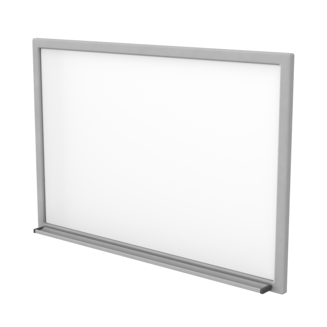 White Board PBR Modelo 3D .c4d .max .obj .3ds .fbx .stl .blend 