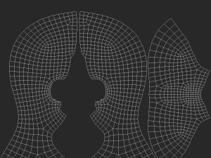 Natural Male Head 03 Base Mesh Modelo 3D