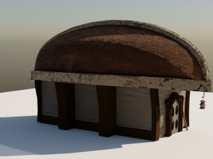 Wooden breach house 3D Model