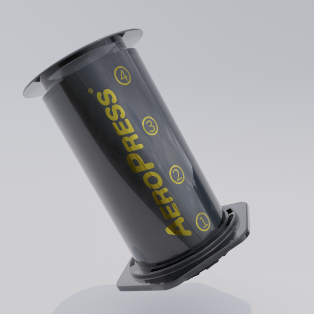 Aeropress coffeemaker 3D Model .c4d .max .obj .3ds .fbx .stl .blend 